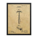 Vintage "Folding Head" Safety Razor Patent Drawing Framed Print - Phoenix Artisan Accoutrements