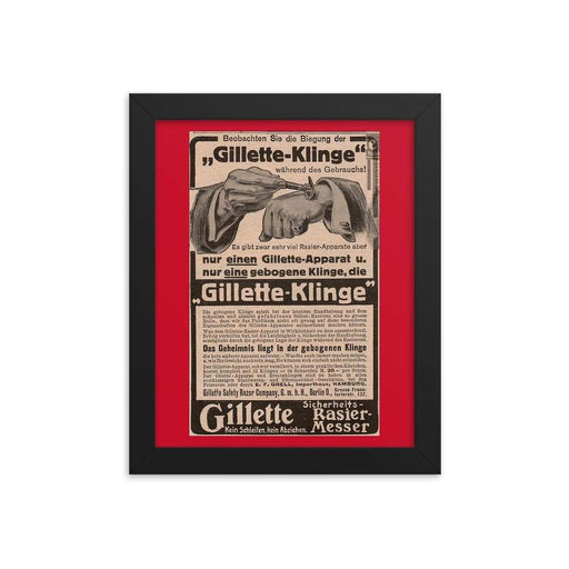 Vintage German Shaving Advert Framed Print - Phoenix Artisan Accoutrements