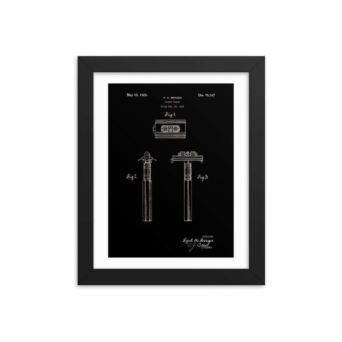 Vintage King Oscillator Patent Drawing Elegant Black Framed Print - Phoenix Artisan Accoutrements