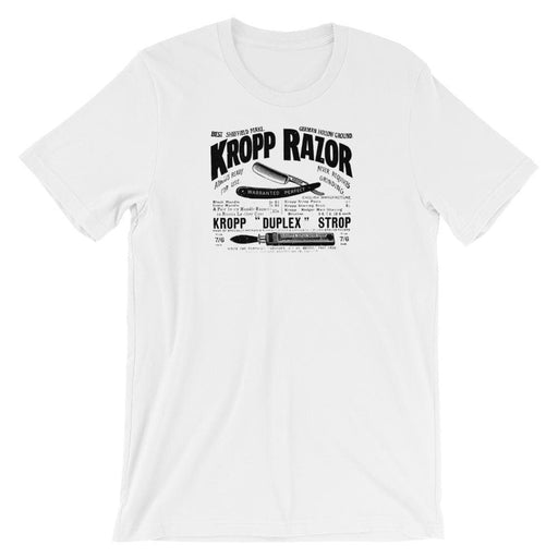 Vintage Kropp Straight Razor Advert Short-Sleeve Unisex T-Shirt - Phoenix Artisan Accoutrements