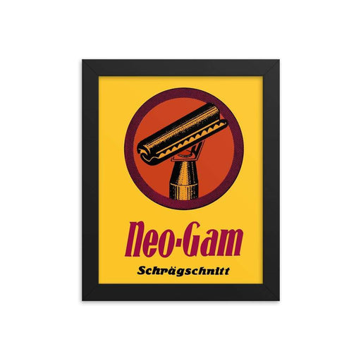 Vintage Neo-Gam Slant Razor Advert Framed Print - Phoenix Artisan Accoutrements