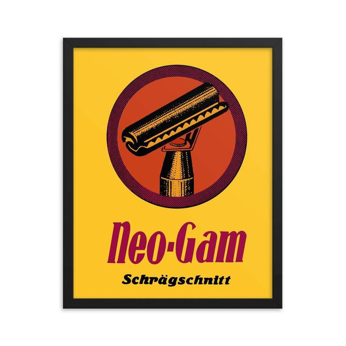 Vintage Neo-Gam Slant Razor Advert Framed Print - Phoenix Artisan Accoutrements