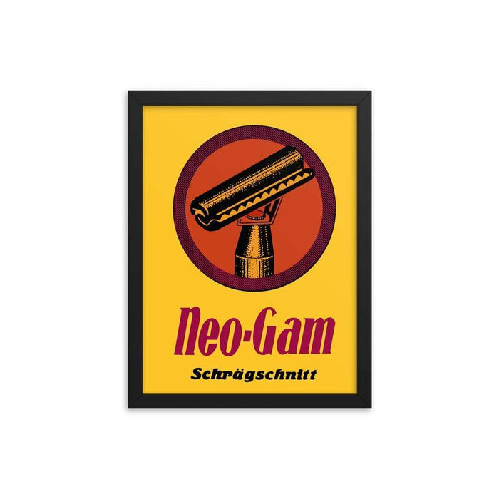 Vintage Neo-Gam Slant Razor Advert Framed Print - Phoenix Artisan Accoutrements