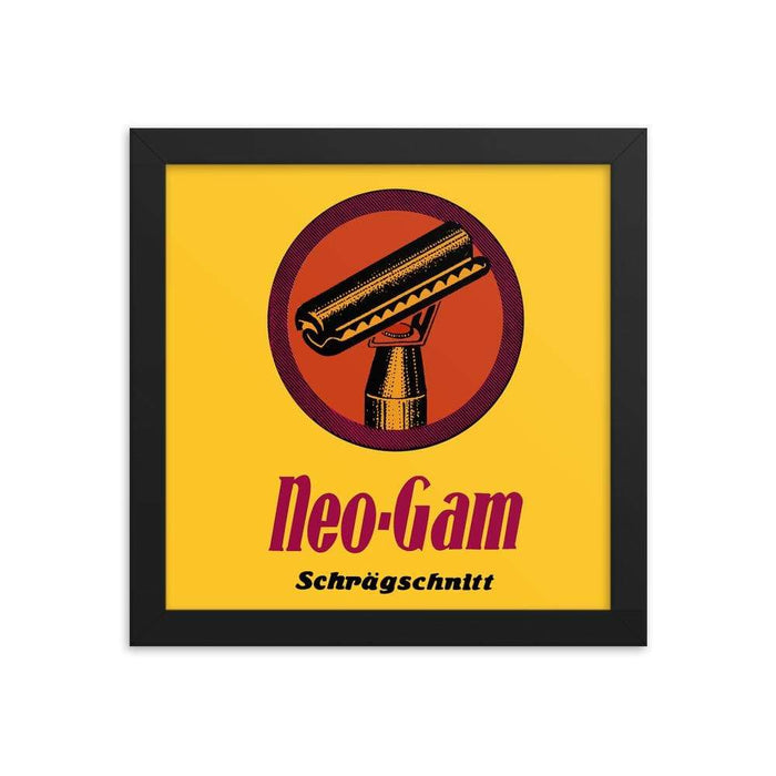 Vintage Neo-Gam Slant Razor Advert Framed Print - Phoenix Artisan Accoutrements