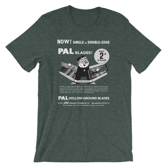 Vintage PAL Ad White Text Short-Sleeve Unisex T-Shirt - Phoenix Artisan Accoutrements