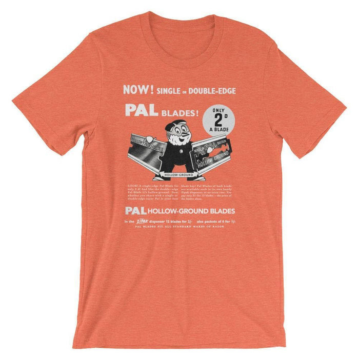 Vintage PAL Ad White Text Short-Sleeve Unisex T-Shirt - Phoenix Artisan Accoutrements