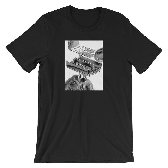 Vintage Safety Razor Advert Short-Sleeve Unisex T-Shirt - Phoenix Artisan Accoutrements