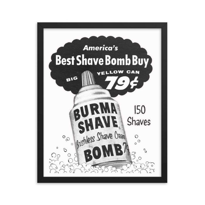 Vintage Shave Cream Framed Print - Phoenix Artisan Accoutrements