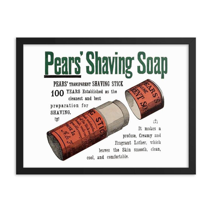 Vintage Shave Stick Advert Framed Print - Phoenix Artisan Accoutrements