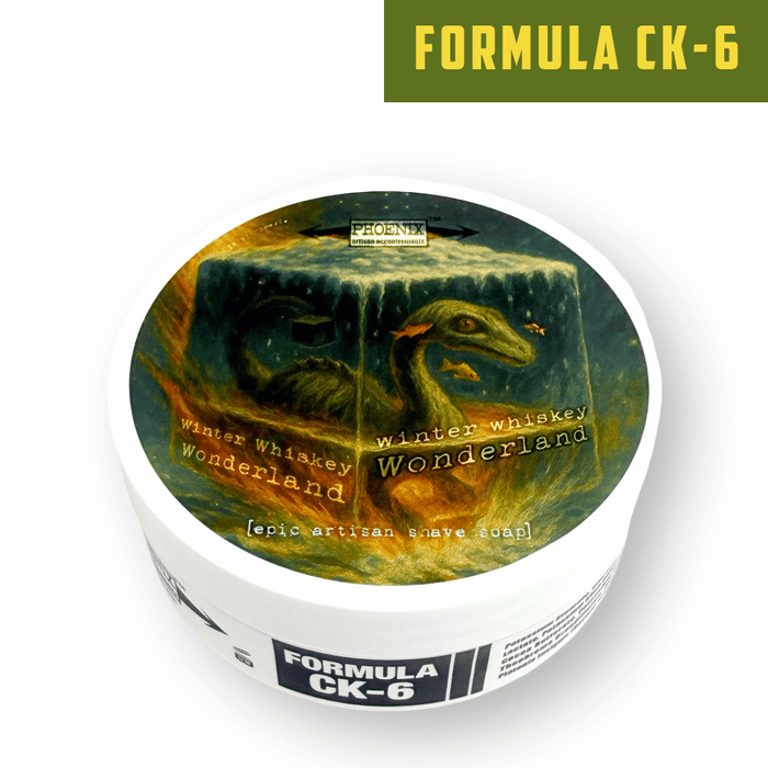 Winter Whiskey Wonderland Artisan Shaving Soap | Ultra Premium CK - 6 Formula | A Warm, Boozy Beast From Beyond! - Phoenix Shaving