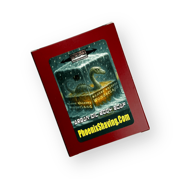 Winter Whiskey Wonderland Moroccan Argan Oil Body Soap | A Warm, Boozy Beast From Beyond! - Phoenix Shaving