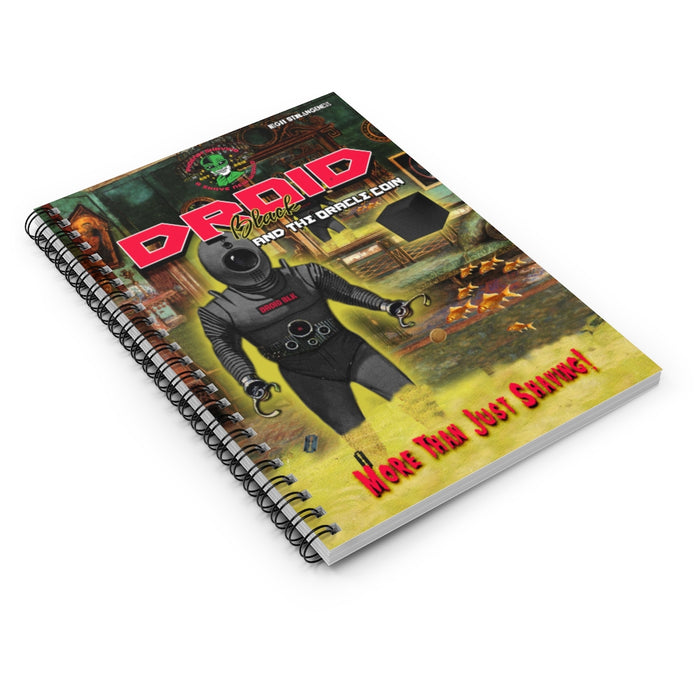 Droid Black & The Oracle Coin Spiral Notebook | 6X8 Ruled Line - Phoenix Artisan Accoutrements