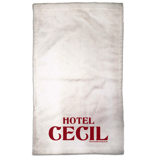 Hotel Cecil Haunted Hand Towel | 15 x 25 | Perfect for a "Hot Towel" - Phoenix Artisan Accoutrements
