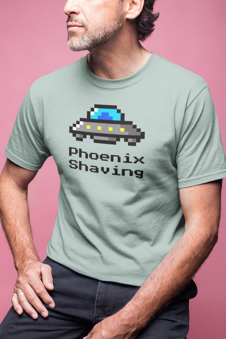 8 Bit Phoenix Shaving Short-Sleeve Unisex T-Shirt - Phoenix Artisan Accoutrements