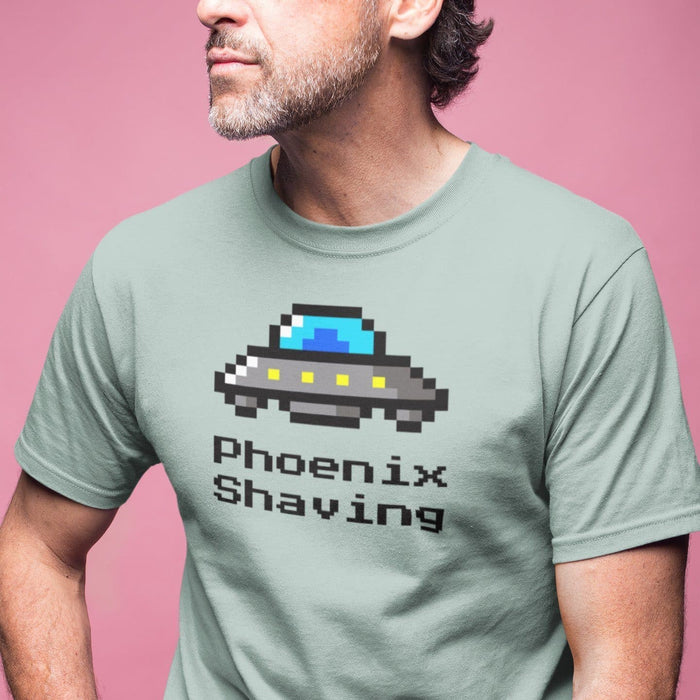 8 Bit Phoenix Shaving Short-Sleeve Unisex T-Shirt - Phoenix Artisan Accoutrements