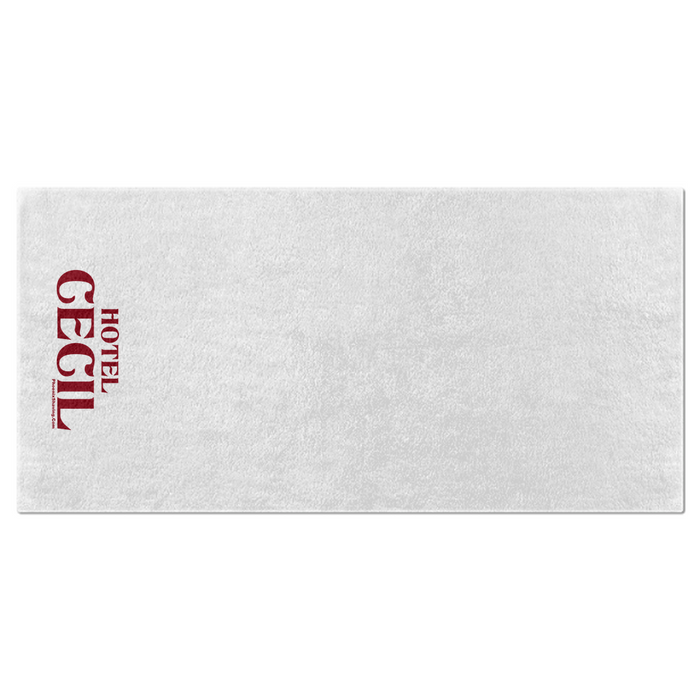Hotel Cecil Haunted Bath Towel | 28" x 56" | Made in USA - Phoenix Artisan Accoutrements