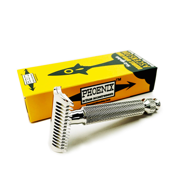 The Ascension Twist-Adjustable Double Open Comb Safety Razor | Removable Bomb Tips! | 316L Stainless Steel - Phoenix Artisan Accoutrements