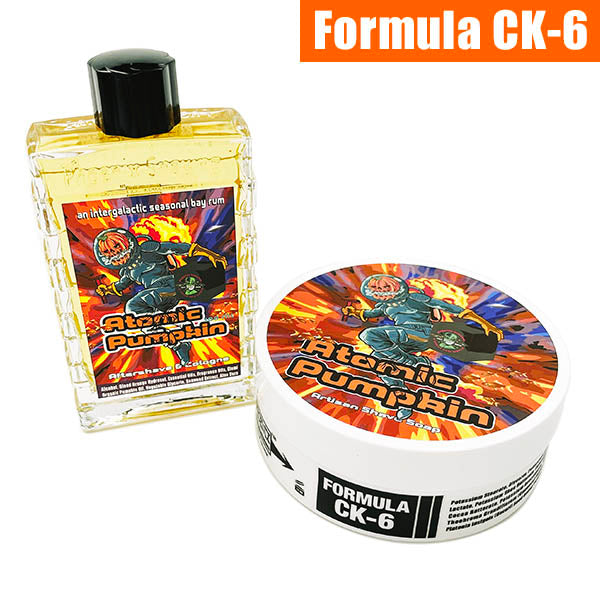 Atomic Pumpkin Artisan Shaving Soap & Aftershave Bundle Deal | Ultra Premium CK-6 Formula | 4 oz | Epic Seasonal Fall Scent - Phoenix Artisan Accoutrements