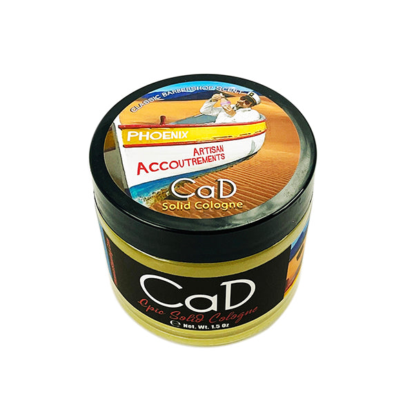 CaD Solid Cologne | Contains Prickly Pear Oil | Classic Barbershop Scent! - Phoenix Artisan Accoutrements