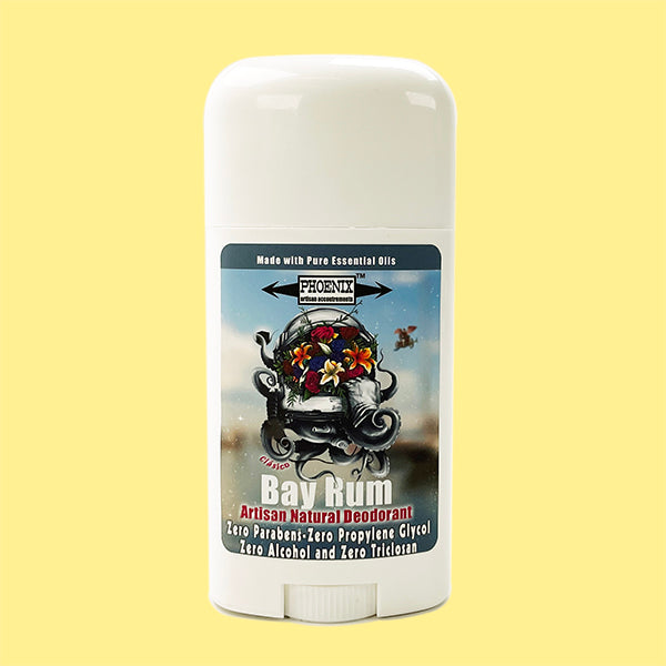 Clásico Bay Rum All Natural Deodorant | Sport Strength | Made with Essential Oils - Phoenix Artisan Accoutrements