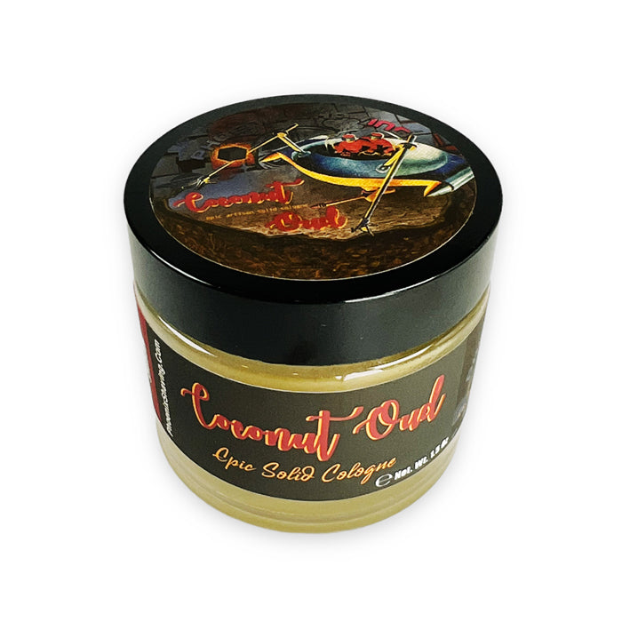 Coconut Oud Solid Cologne | Contains Prickly Pear Oil | Bold, Meditative, Alluring - Phoenix Artisan Accoutrements