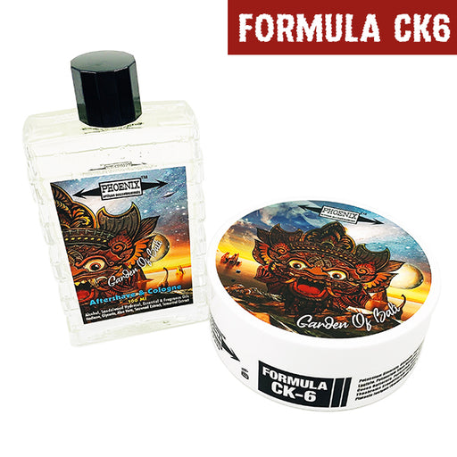 Garden of Bali Artisan Shaving Soap & Aftershave Bundle Deal | Ultra Premium CK-6 Formula | 4 Oz - Phoenix Artisan Accoutrements