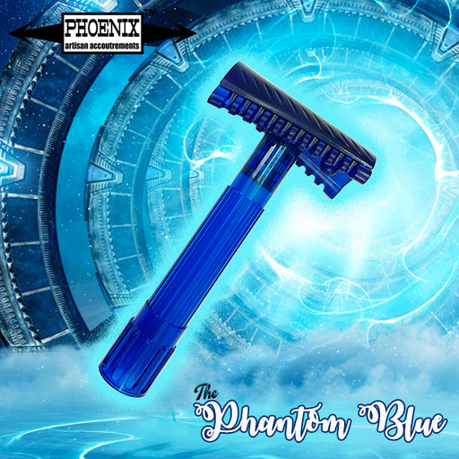 Phantom Blue Open Comb Double Slant Safety Razor | Twisted Shave 