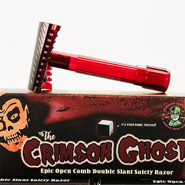 Crimson Ghost Open Comb Double Slant Safety Razor | Twisted Shave Tech - Phoenix Artisan Accoutrements