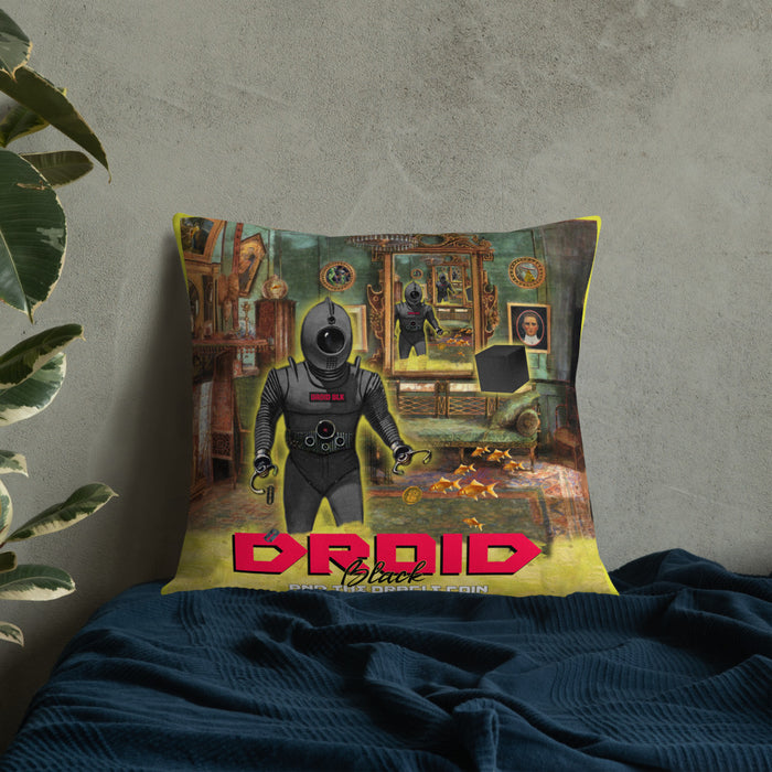 Droid Black & The Oracle Coin Epic Premium Pillow | Available in 2 Sizes! - Phoenix Artisan Accoutrements