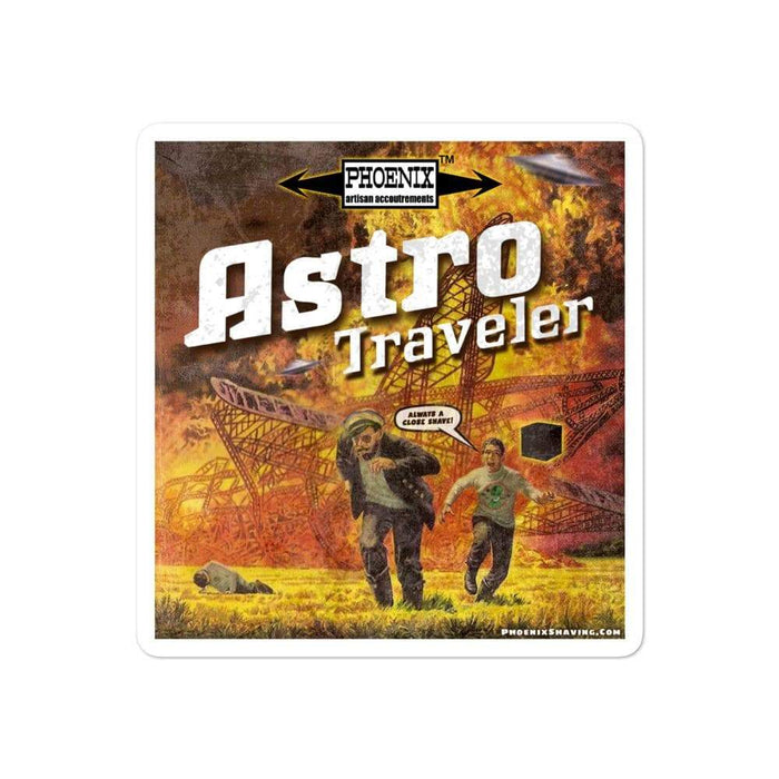 Astro Traveler "Close Shave" Vinyl Bubble-free stickers | Available in 3 Sizes - Phoenix Artisan Accoutrements