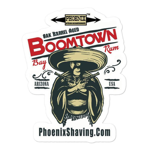 Boomtown Bay Rum Vinyl Sticker 4 | 3 Sizes! - Phoenix Artisan Accoutrements