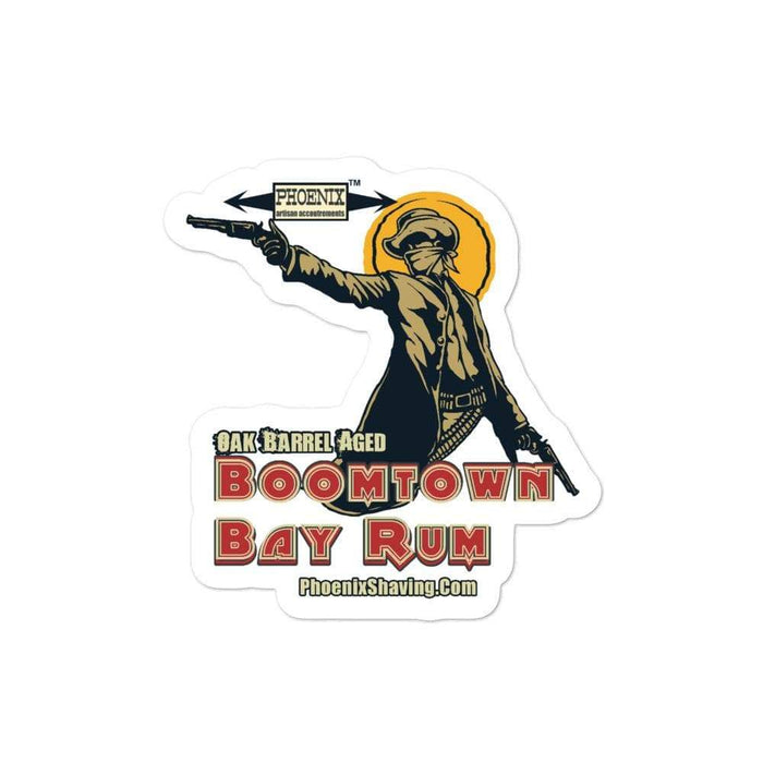Boomtown Bay Rum Vinyl Stickers 3 | Available in 3 sizes! - Phoenix Artisan Accoutrements