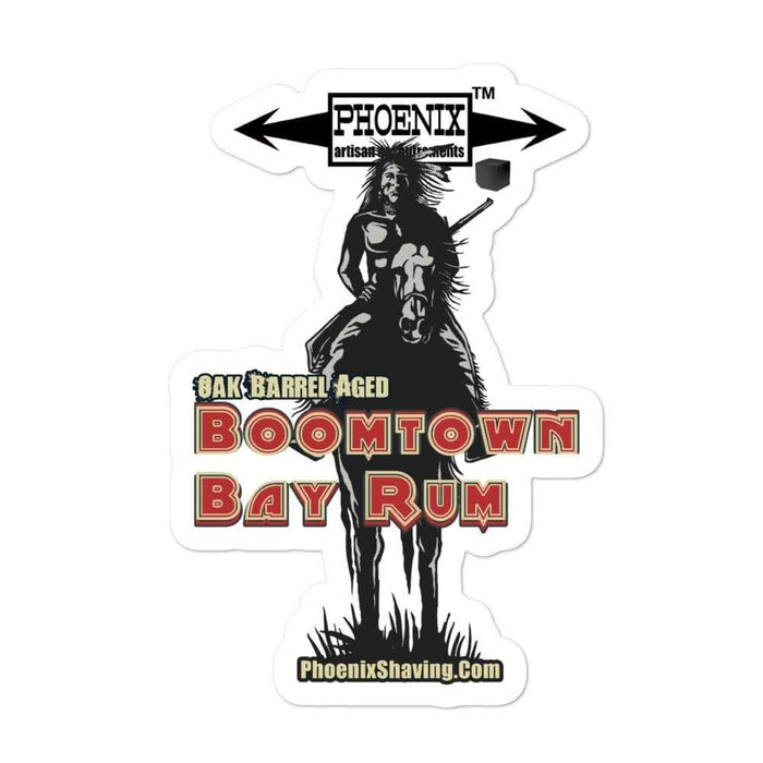 Boomtown Bay Rum Vinyl Stickers 4 | Available in 3 sizes! - Phoenix Artisan Accoutrements