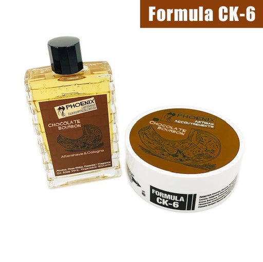 Chocolate Bourbon Artisan Shaving Soap & Aftershave Bundle Deal | Ultra Premium CK-6 Formula - Phoenix Artisan Accoutrements