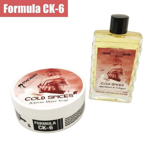 Cold Spices Artisan Shaving Soap & Aftershave Bundle Deal | Ultra Premium CK-6 Formula | Homage to Old Spice Original Shulton's Formula - Phoenix Artisan Accoutrements
