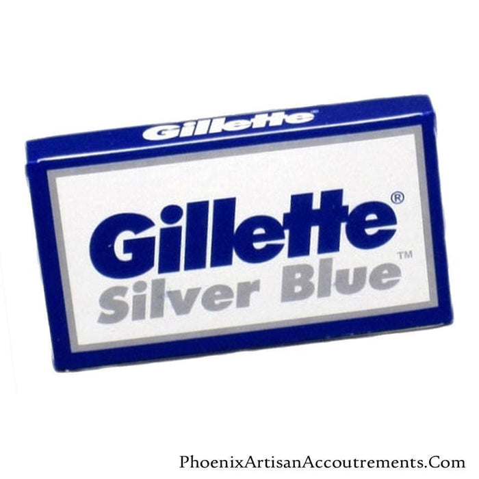 Gillette Silver Blue Double Edge Razor Blades - 5 Pack - Phoenix Artisan Accoutrements