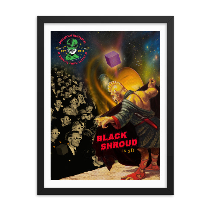 Black Shroud (in 3d) Framed Print | Available in Multiple Sizes! - Phoenix Artisan Accoutrements