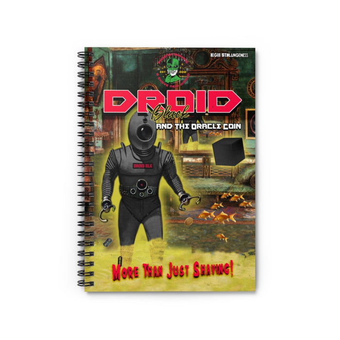 Droid Black & The Oracle Coin Spiral Notebook | 6X8 Ruled Line - Phoenix Artisan Accoutrements