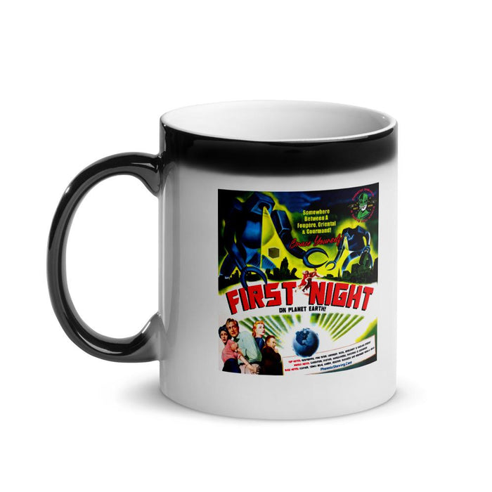 First Night On Planet Earth Glossy Magic Coffee Mug - Phoenix Artisan Accoutrements