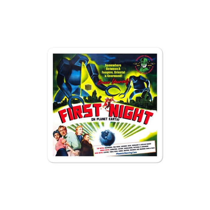 First Night On Planet Earth Vinyl Bubble-Free Stickers - Phoenix Artisan Accoutrements