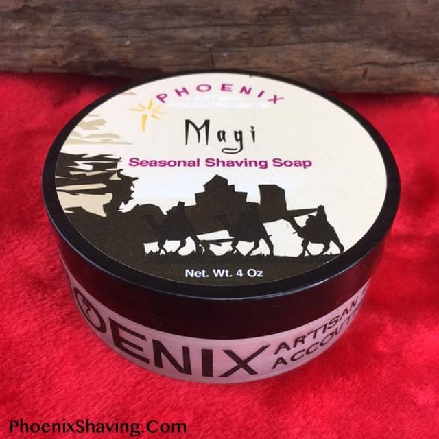 MAGI Artisan Shave Soap | Frankincense, Myrrh, & More! | Ultra Premium CK-6 Formula | 4 oz Seasonal Release! - Phoenix Artisan Accoutrements