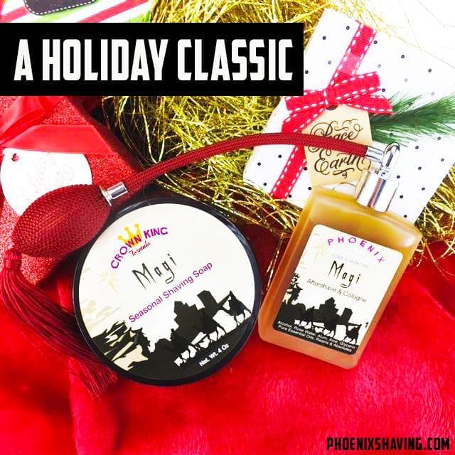 MAGI Shave Soap & Splash Bundle | Frankincense, Myrrh & More | Seasonal Edition | 4 oz Ultra Premium CK-6 Formula - Phoenix Artisan Accoutrements