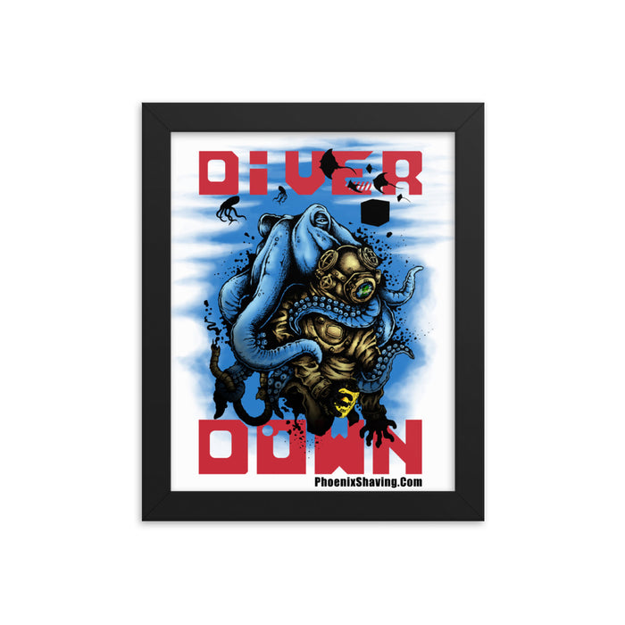 Diver Down Homage to the Original Seaforth Spiced! Framed Print - Phoenix Artisan Accoutrements