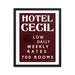 Hotel Cecil Rates Framed Print | Available in Multiple Sizes! - Phoenix Artisan Accoutrements