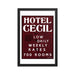 Hotel Cecil Rates Framed Print | Available in Multiple Sizes! - Phoenix Artisan Accoutrements
