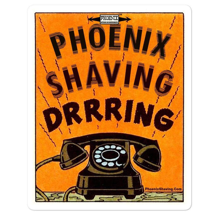 Phoenix Shaving Bakelite Phone Vinyl Sticker | Available in 3 Sizes - Phoenix Artisan Accoutrements