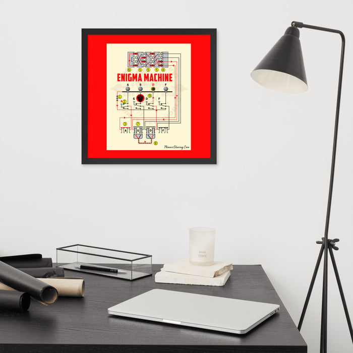 Enigma Machine Framed Print | Available In Multiple Sizes - Phoenix Artisan Accoutrements
