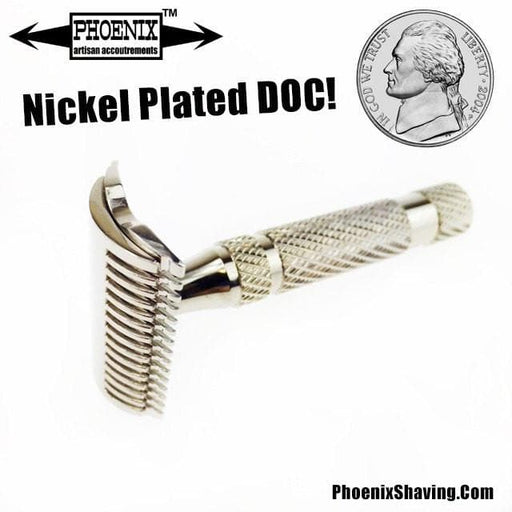 The Original Phoenix DOC Safety Razor | NICKEL Plated Double Open Comb - Phoenix Artisan Accoutrements