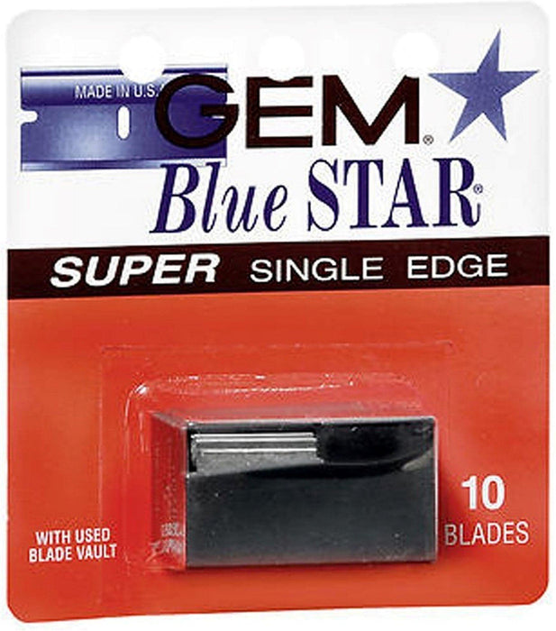 Gem Blue Star Super Single Edge 10 Blades w/Blade Vault - Phoenix Artisan Accoutrements