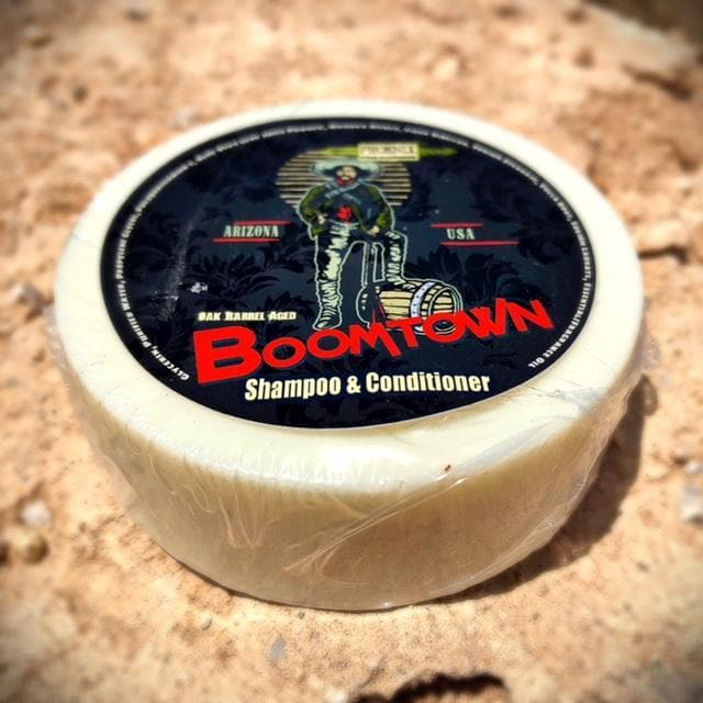 Boomtown Bay Rum Shampoo & Conditioner Puck- Gun Smoke, Leather & West Indian Bay Rum - Phoenix Artisan Accoutrements